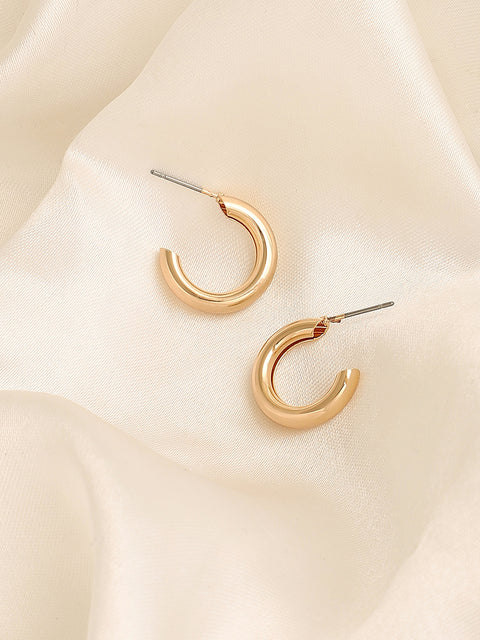 GOLD PLATED PARTY DESIGNER HOOP EARRING FOR WOMEN