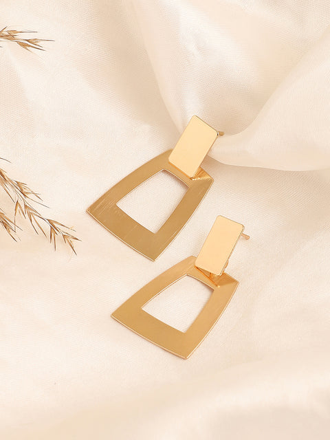 GOLD PLATED PARTY DESIGNER DROP EARRING FOR WOMEN