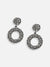 SILVER PLATED PARTY DESIGNER STONE DROP EARRING FOR WOMEN
