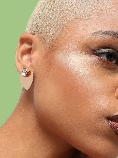GOLD PLATED PARTY DESIGNER STONE DROP EARRING FOR WOMEN