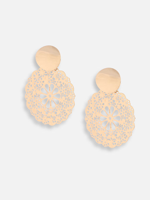 GOLD PLATED PARTY DESIGNER DROP EARRING FOR WOMEN