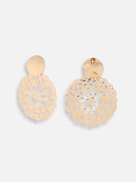 GOLD PLATED PARTY DESIGNER DROP EARRING FOR WOMEN
