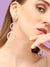 GOLD PLATED PARTY DESIGNER STONE DROP EARRING FOR WOMEN