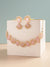 GOLD PLATED DESIGNER STONE BEADED NECKLACE AND EARRING SET