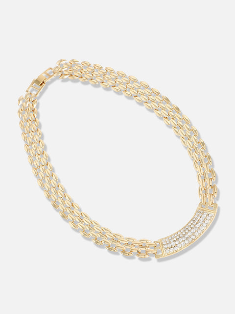 Silver Plated Designer Stone Party Necklace