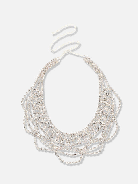 Silver Plated Designer Party Necklace