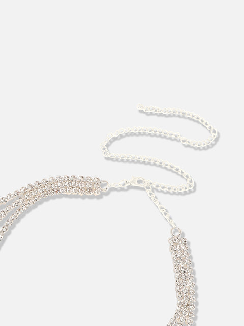 Silver Plated Designer Party Necklace
