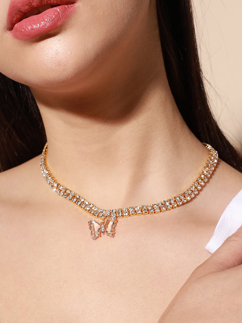 Gold Plated Designer Party Necklace