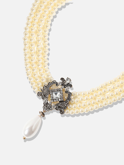 Pearl Drop Layered Necklace