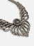 SILVER PLATED PARTY DESIGNER STONE STATEMENT NECKLACE FOR WOMEN