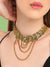 GOLD PLATED PARTY DESIGNER STONE STATEMENT NECKLACE FOR WOMEN