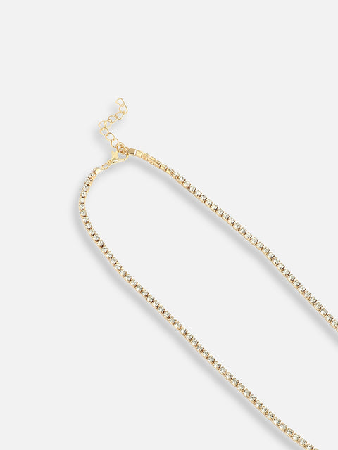 Gold Plated Designer Stone Casual Necklace For Women