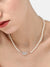 SILVER PLATED PARTY PEARLS CHOKER NECKLACE FOR WOMEN