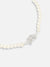 SILVER PLATED PARTY PEARLS CHOKER NECKLACE FOR WOMEN