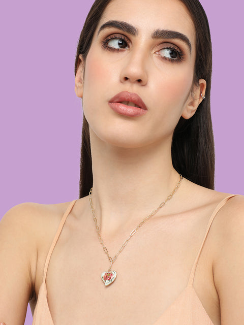 Gold Plated Designer Stone Casual Necklace For Women