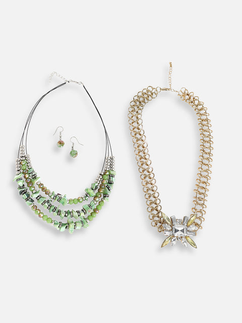 Pack Of Gold-Plated Necklaces 