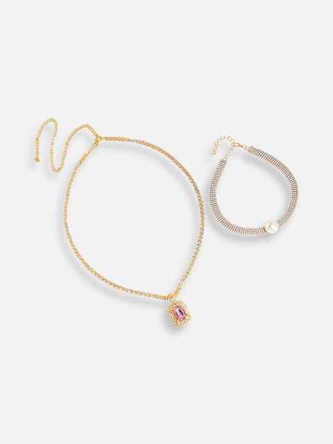 Pack Of Gold-Plated Necklaces 