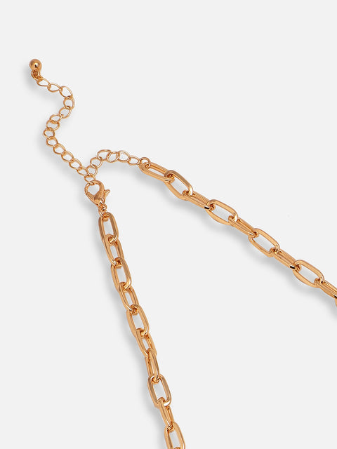 GOLD PLATED CASUAL DESIGNER PENDANT NECKLACE FOR WOMEN