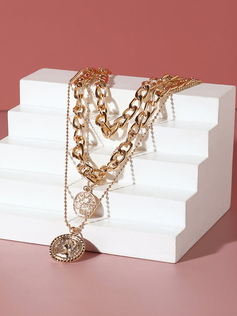 GOLD PLATED DESIGNER PENDANT CHAIN