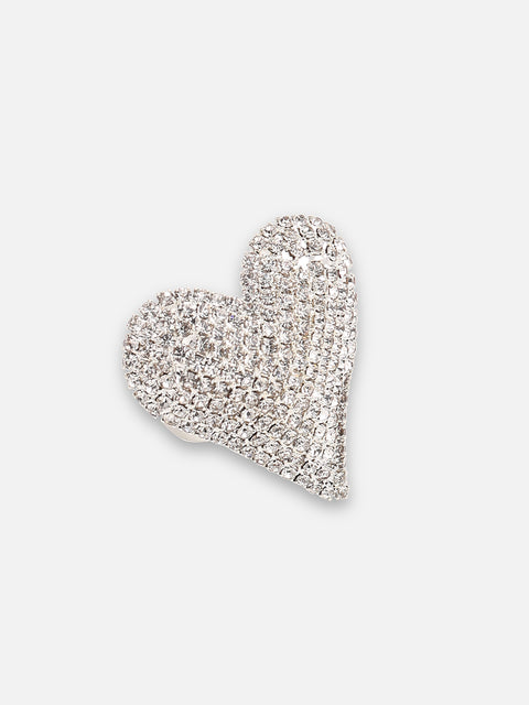 SILVER PLATED PARTY DESIGNER STONE RING FOR WOMEN