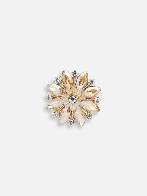 GOLD PLATED PARTY DESIGNER STONE RING FOR WOMEN