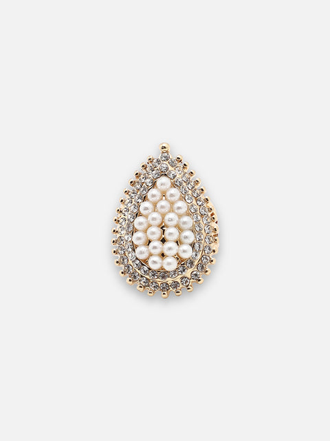 GOLD PLATED PARTY DESIGNER STONE RING FOR WOMEN