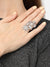 SILVER PLATED PARTY DESIGNER STONE RING FOR WOMEN