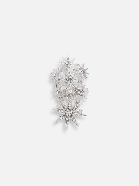 SILVER PLATED PARTY DESIGNER STONE RING FOR WOMEN