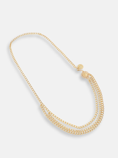 Gold Plated Designer Party Waist Chain For Women